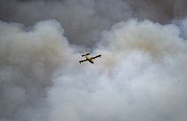 A forest fire in Montanejos, Castellon de la Plana, Spain, on Sunday.