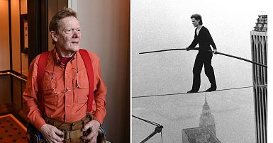 73 year old Philippe Petit continues to dazzle with tightrope stunts