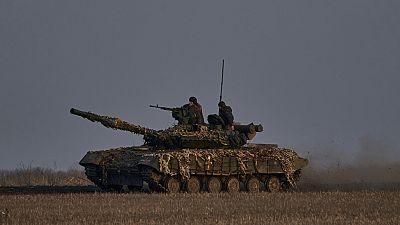 Украинский танк под Бахмутом