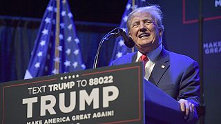 Donald Trump volt elnök beszél egy kampányrendezvényen 2023. március 13-án, hétfőn az iowai Davenportban.