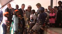 Belgian King Fillip and Queen Mathilde visited the youth project Skateistan in Johannesburg