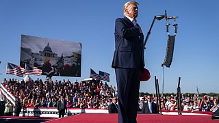 الرئيس السابق دونالد ترامب، خلال تجمع انتخابي في واكو، تكساس، 25 مارس، 2023