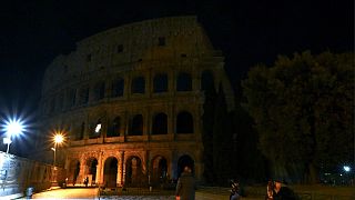 Rome's Colosseum switched off its lights for Earth Hour, March 25, 2023. 