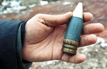 Cнаряд, содержащий обедненный уран, использованный НАТО во время воздушных ударов по Боснии в 1995 году
