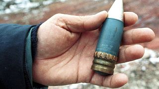 Cнаряд, содержащий обедненный уран, использованный НАТО во время воздушных ударов по Боснии в 1995 году