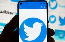 The Twitter logo is seen on a cell phone, Friday, Oct. 14, 2022, in Boston, USA.