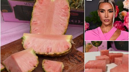 Newly developped pink pineapples are in demand nowadays.