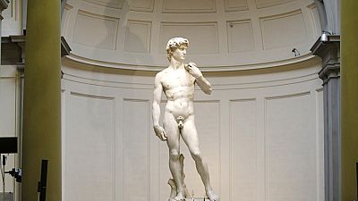 Michelangelo'nun İtalya'da sergilenen Davut heykeli 
