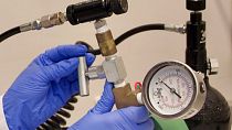 The MOF-Jet, pictured here, can “shoot” gene therapies into cells without the pain of a needle