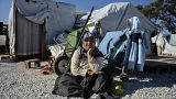 Flüchtling auf der griechischen Insel Lesbos