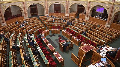 Blick ins ungarische Parlament