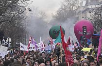 Des manifestants à Paris, le 28 mars 2023