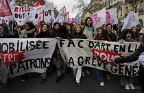 University students demonstrate Tuesday, March 28, 2023 in Paris