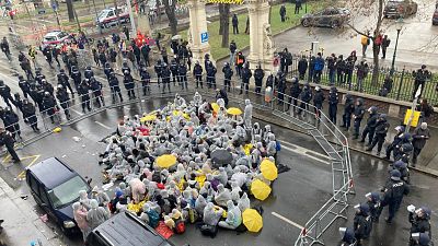 Block Gas Alliance protestors at the European Gas Conference