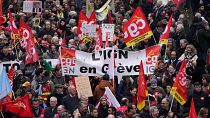 Manifestation contre la réforme des retraites à Paris, en France, mardi 28 mars 2023.