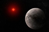 Artist's impression of what the hot rocky exoplanet TRAPPIST-1 b could look like