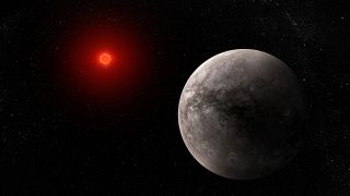 Artist's impression of what the hot rocky exoplanet TRAPPIST-1 b could look like