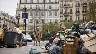 Rubbish on the streets of Paris