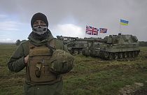 Soldados ucranianos entrenados por el Ejército británico el pasado 24 de marzo.