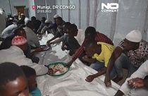 النازحون، في مخيم مونيغي للنازحين، شمال غوما، في شرق جمهورية الكونغو الديمقراطية ، يحتفلون بشهر رمضان في ظروف إنسانية صعبة.
