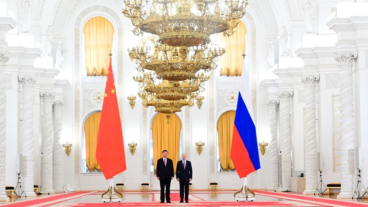 Hszi Csin-piang és Vlagyimir Putyin Moszkvában, 2023. március 21-én