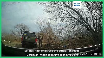 A video alleges Ukrainian soldiers insulted and harassed a Russian-speaking woman and her baby