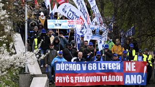 Manifestation à Prague contre la réforme des retraites, 29/03/2023