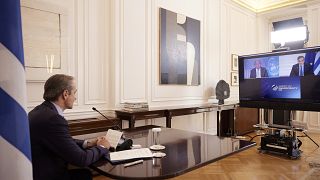  Ο Πρωθυπουργός Κυριάκος Μητσοτάκης, συμμετέχει μέσω τηλεδιάσκεψης στις εργασίες της 2ης Συνόδου για τη Δημοκρατία