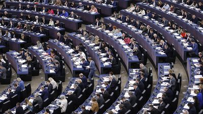 Lawmakers during a plenary session in the European Parliament.