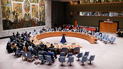 Delegations gather for a United Nations Security Council meeting on nuclear non-proliferation regarding the Democratic People's Republic of Korea, Thursday, March 23, 2023.