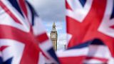 A view of Elizabeth Tower at the Houses of Parliament in London.