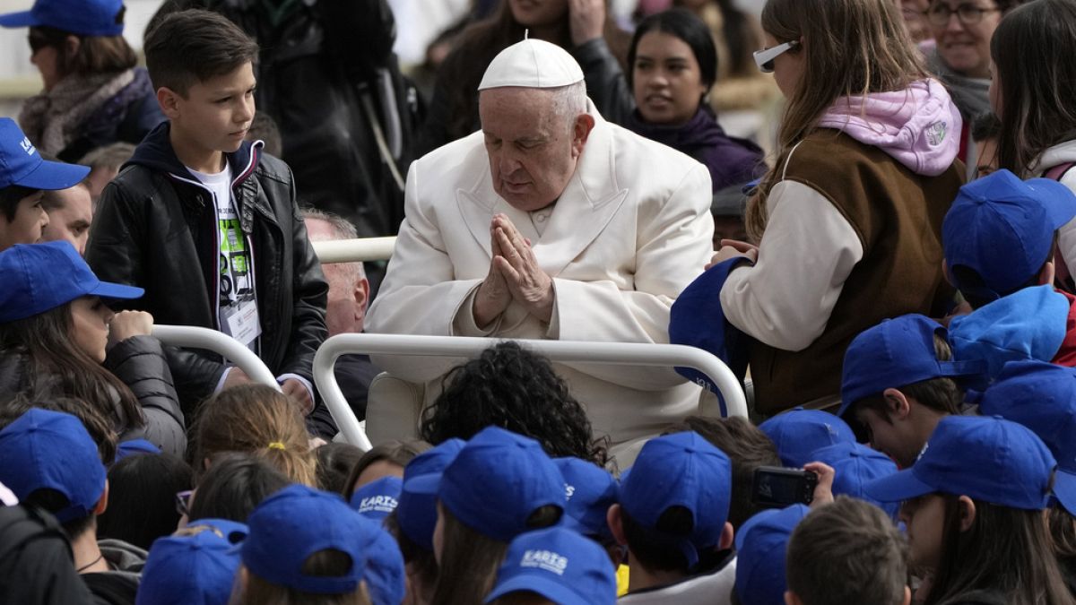 Ferenc pápa a Szent Péter téren 2023. március 29-én