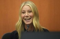 Gwyneth Paltrow laughs on the stand during her televised trial
