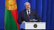 n esta foto facilitada por el Servicio de Prensa Presidencial de Bielorrusia, el Presidente bielorruso Alexander Lukashenko pronuncia un discurso sobre el estado de la nación 