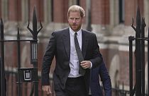 الأمير هاري يصل إلى محكمة العدل الملكية في لندن، 30 مارس 2023.