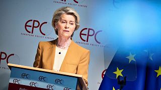 In her speech, Ursula von der Leyen said China was becoming "more repressive at home and more assertive abroad."