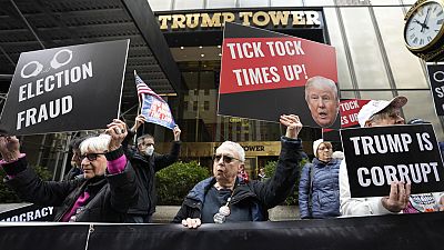 Anti-Trump Proteste in New York vor dem Trump-Tower