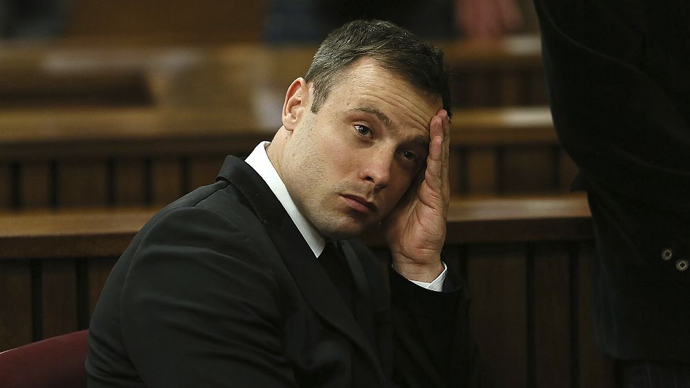 Paralympic champion Pistorius, who does not have a leg, has been denied parole after being convicted of murdering his girlfriend.