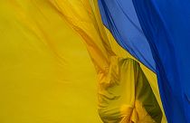 Die ukrainische Ehrengarde beteiligte sich am Hissen der Nationalflagge in Butscha
