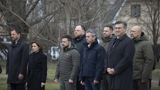 A vezetők Volodimir Zelenszkij elnökkel