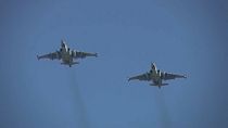 Deux Sukhoi en vol (images ministère Défense russe)