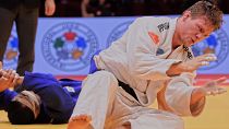 Le Belge Matthias Casse, vainqueur en -81 kg au Grand Slam d'Antalya, en Turquie, samedi 1er avril 2023.