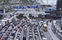 Traffic at the Port of Dover as the Easter getaway begins, in Kent England, Saturday April 1, 2023. 
