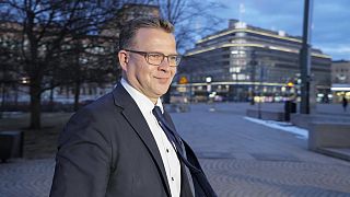 Chairman of the National Coalition Party Petteri Orpo in Helsinki, April 2, 2023
