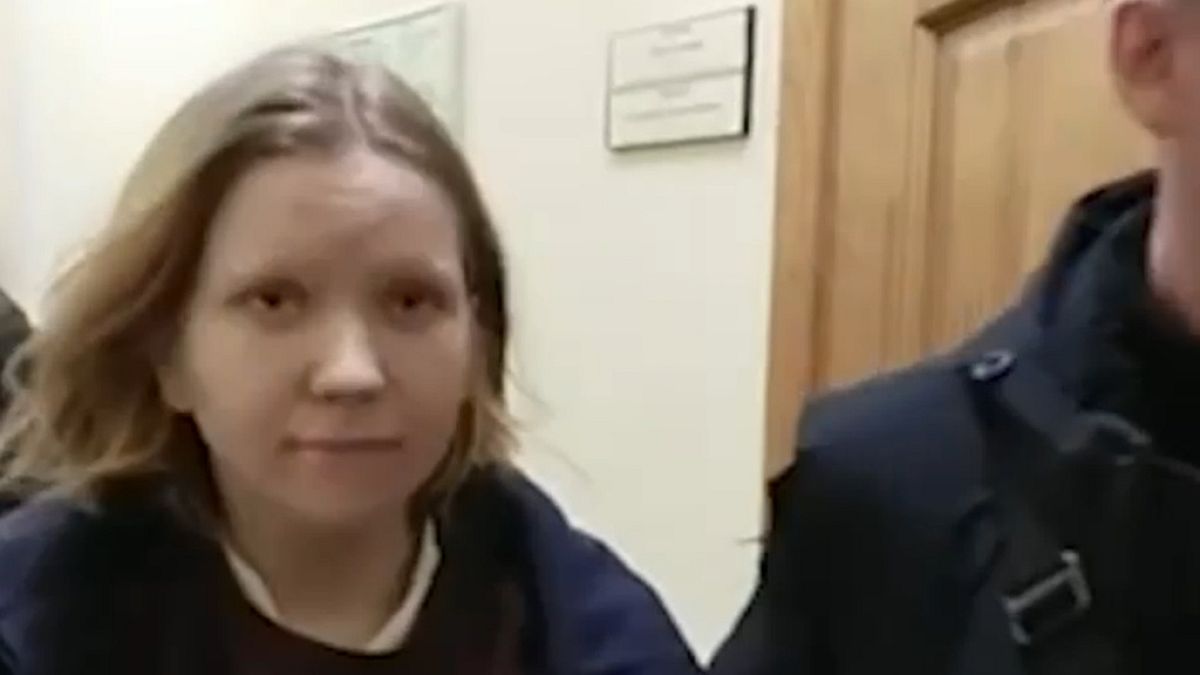 Daria Trepova, le 3 avril 2023, arrêtée par la police russe