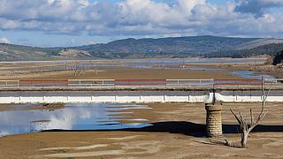 Sidi El Barrak dam with depleted levels of water, in Nafza, west of the capital Tunis, Tunisia, 7 January 2023. 