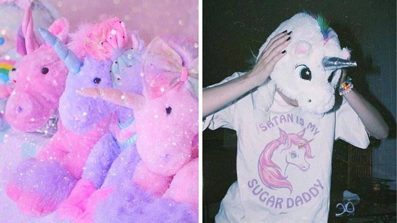 Weirdcore Aesthetic Clothes God on Pastel Cloud T Shirt