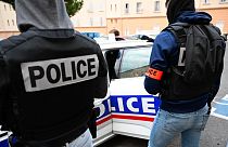 Policías antidroga de Marsella el 31 de marzo. Foto: