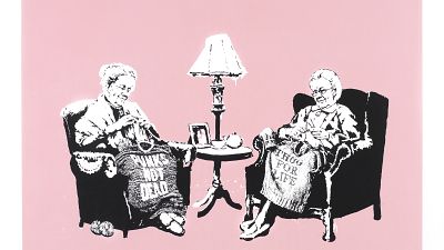Banky's Grannies (LA Edition), 2006 - one of the lots sold at Bonhams' British. Cool. auction