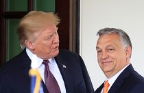 رئیس جمهور دونالد ترامپ از ویکتور اوربان نخست وزیر مجارستان در ۱۳ می ۲۰۱۹ در واشنگتن در کاخ سفید استقبال کرد